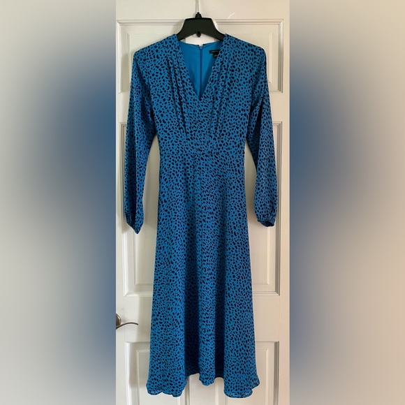 Ann Taylor Dresses & Skirts - Ann Taylor Blue dress with black animal prints